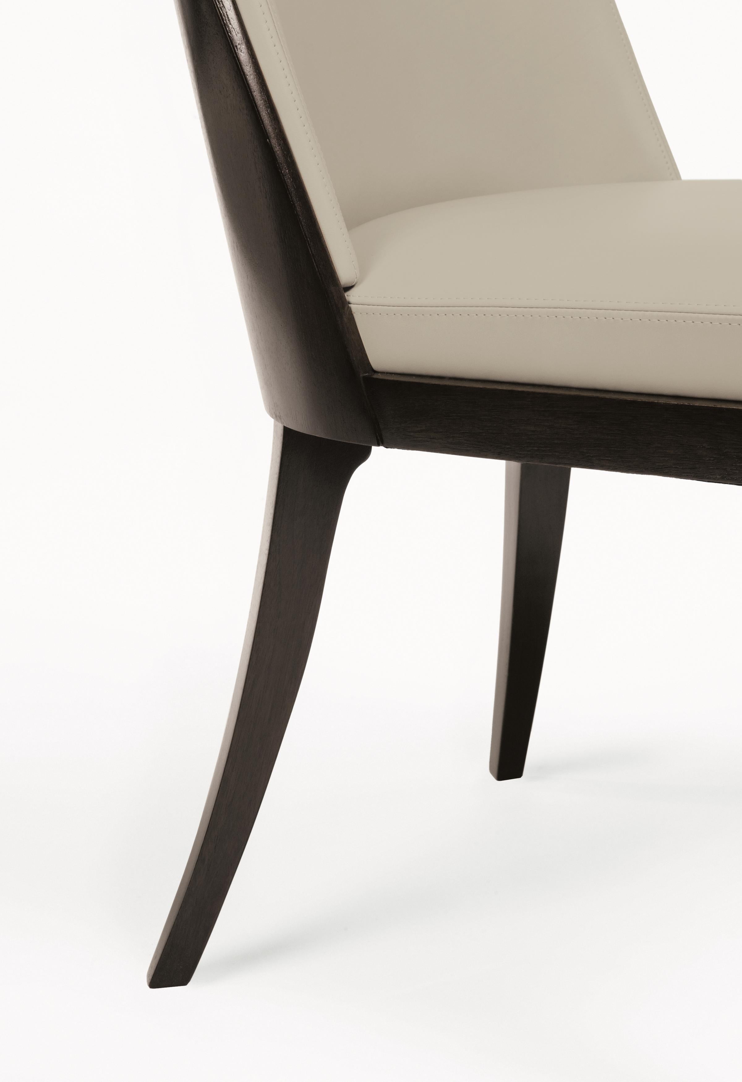 crescent black wishbone dining chair
