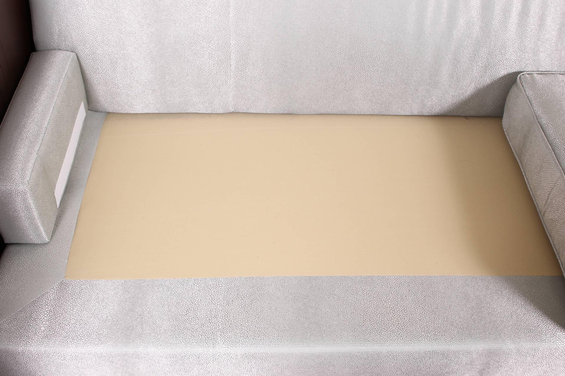 20th Century Holly Hunt Design Faux Shark Skin Upholstered Sofa