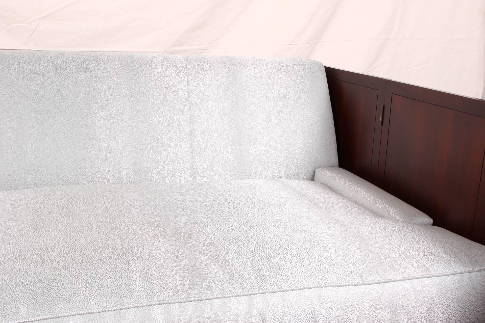 Holly Hunt Design Faux Shark Skin Upholstered Sofa 1