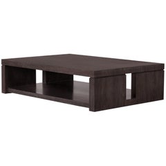 HOLLY HUNT Dyad Cocktail Table in Walnut Puma Finish