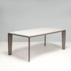Holly Hunt Grey Keel Cement Outdoor Dining Table
