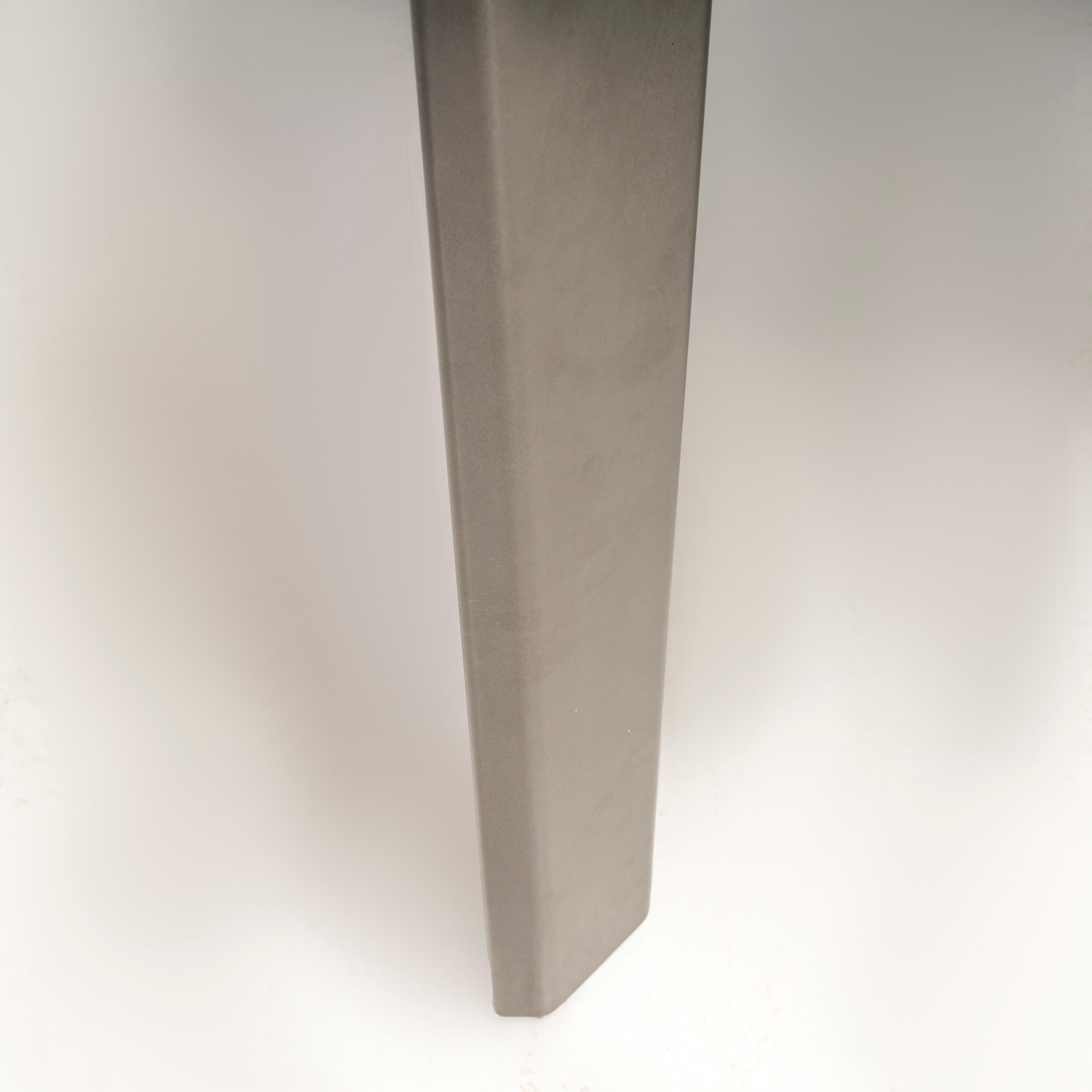 Contemporary Holly Hunt Grey Keel Cement Outdoor Dining Table
