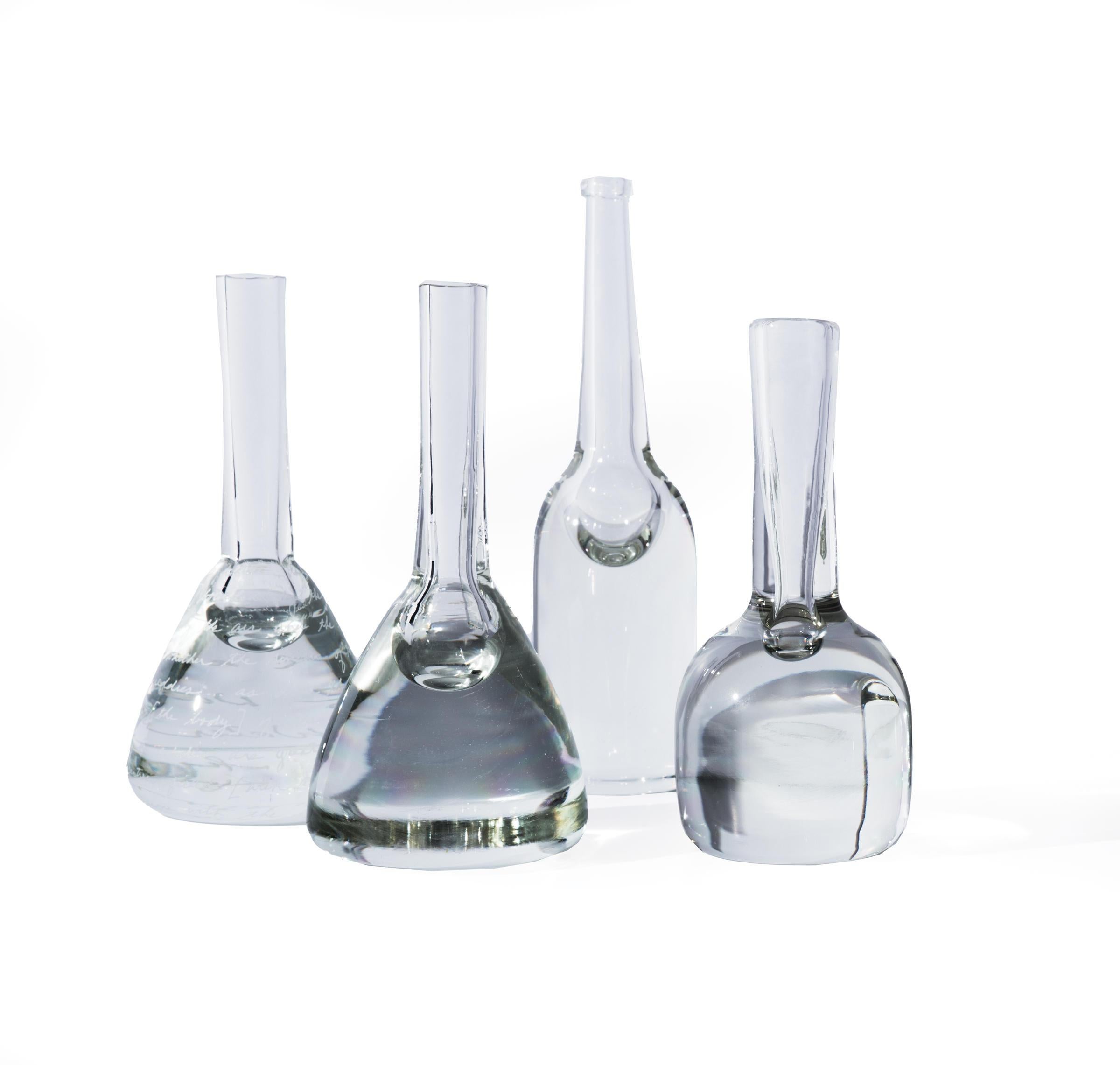 Modern HOLLY HUNT Handmade 807 Solid Crystal Vase by Alison Berger Glassworks