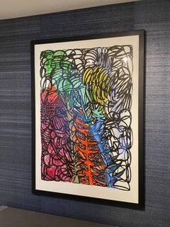 HOLLY HUNT Jardin Provencal Framed Art Painting by Christian Astuguevieille