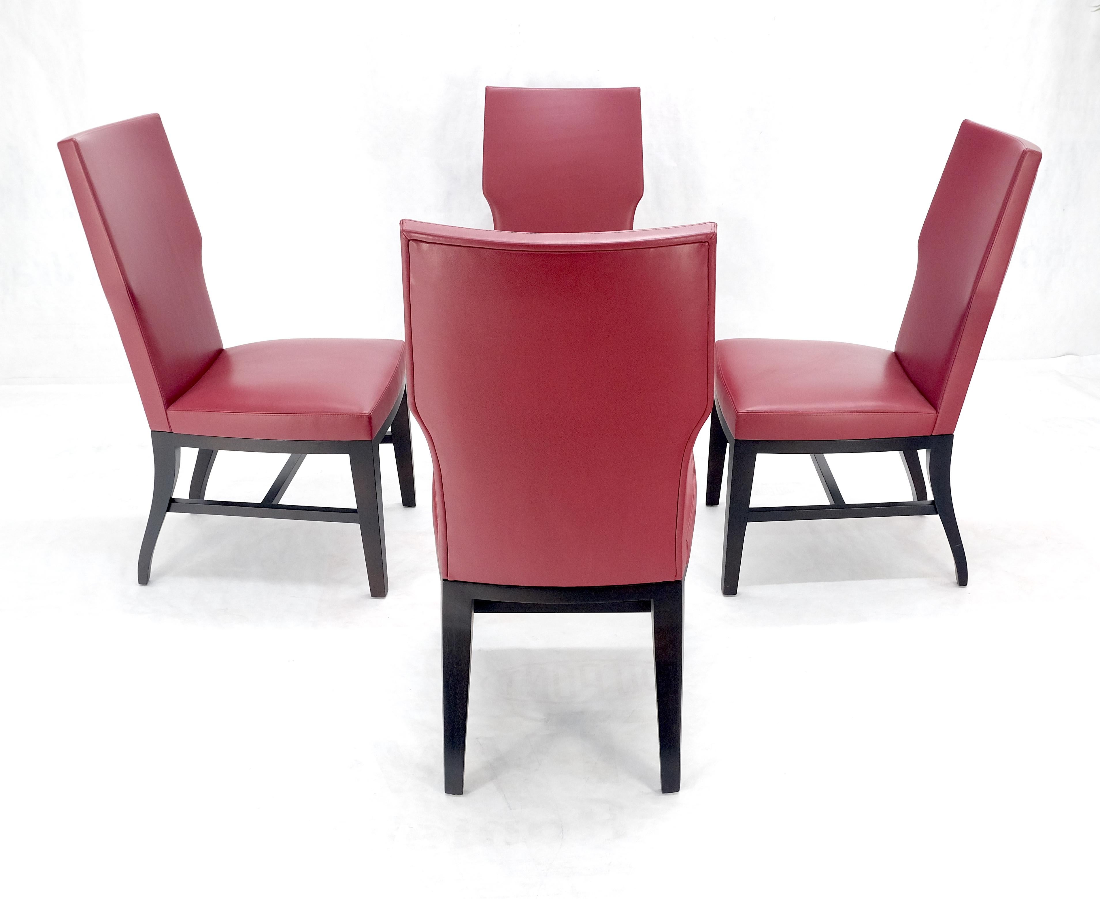 Holly Hunt Large 6' Diameter Round Ebonized Table Oak 4 Chairs Dining Set MINT! 9