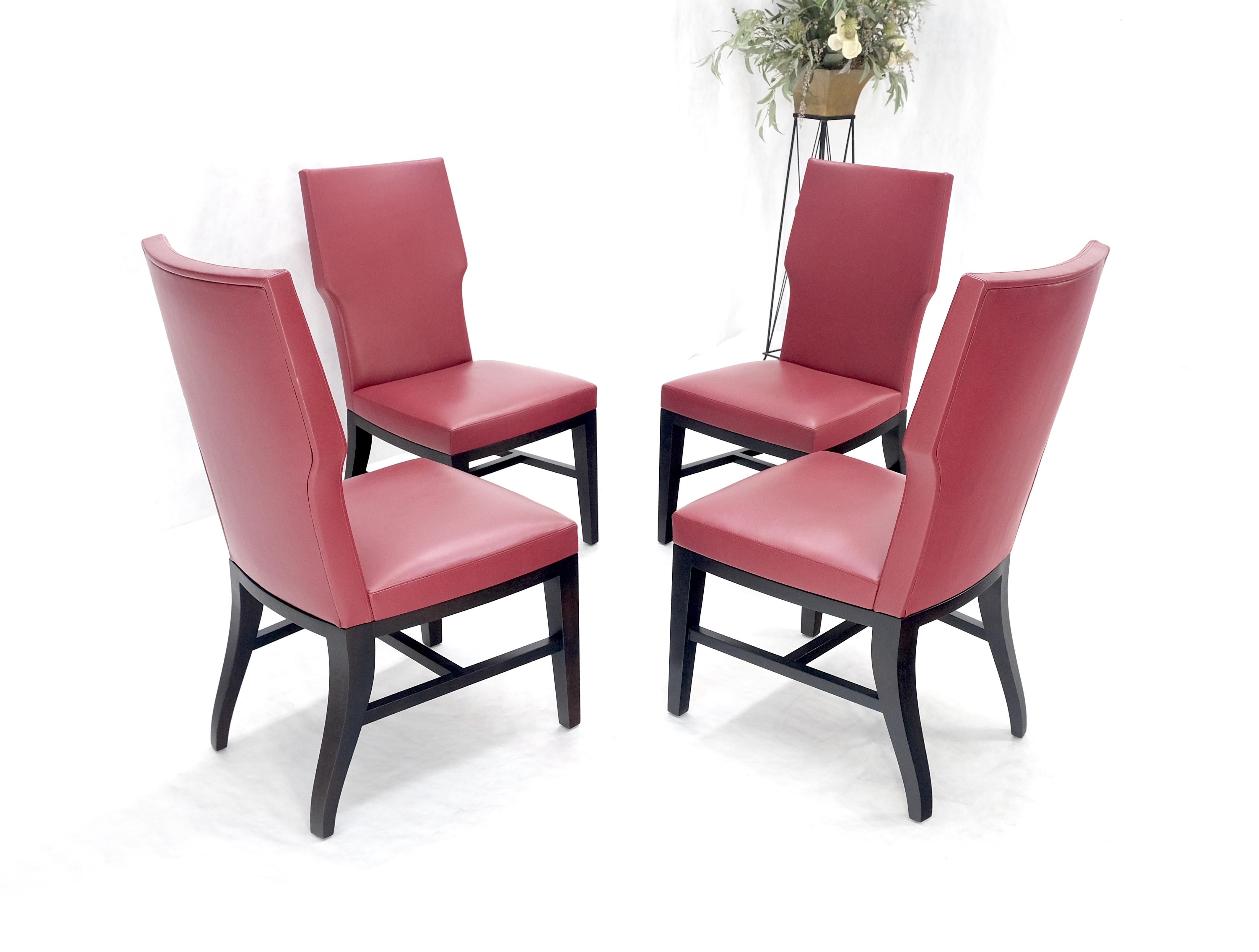 Holly Hunt Large 6' Diameter Round Ebonized Table Oak 4 Chairs Dining Set MINT! 10