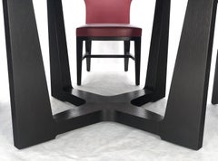 Holly Hunt Large 6' Diameter Round Ebonized Table Oak 4 Chairs Dining Set MINT!