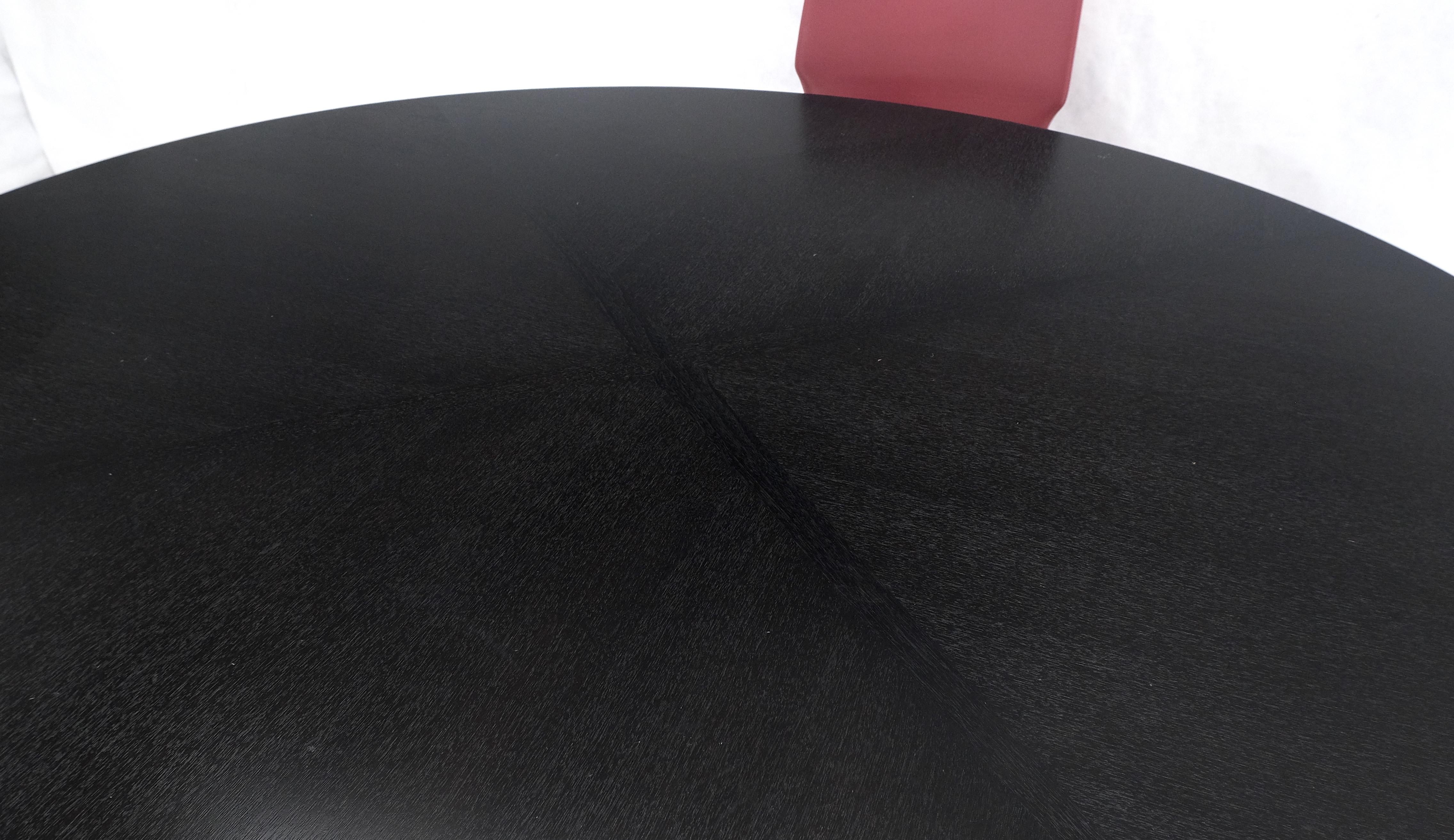 Holly Hunt Large 6' Diameter Round Ebonized Table Oak 4 Chairs Dining Set MINT! 1