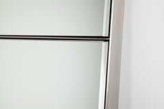 HOLLY HUNT Grand miroir à cadre métallique en bronze foncé