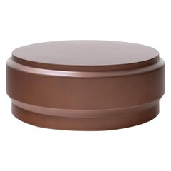 HOLLY HUNT Lotus Extra-Large Circular Table in Copper Hollow Cast Concrete