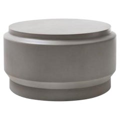 HOLLY HUNT Lotus Large Circular Table in Sand Grey Hollow Cast Concrete