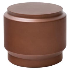 HOLLY HUNT Lotus Medium Circular Table in Copper Hollow Cast Concrete