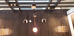 HOLLY HUNT Lyra Chandelier No. 5 in Oxblood Lacquer by Alison Berger Glassworks