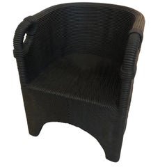 HOLLY HUNT Minodroi HH2025046 Armchair in Black Painted Cotton
