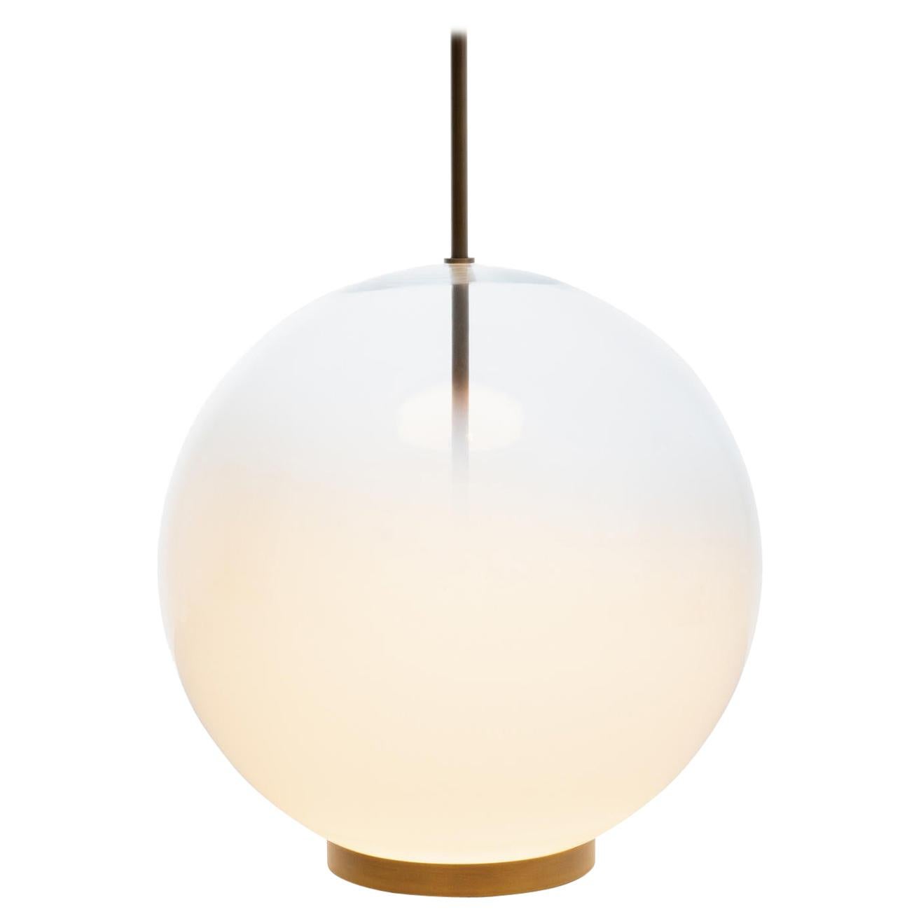 HOLLY HUNT Misty Round LED Table Lamp in Burnished Natural Brass by VeniceM
