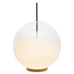 HOLLY HUNT Misty Round LED Table Lamp in Burnished Natural Brass by VeniceM