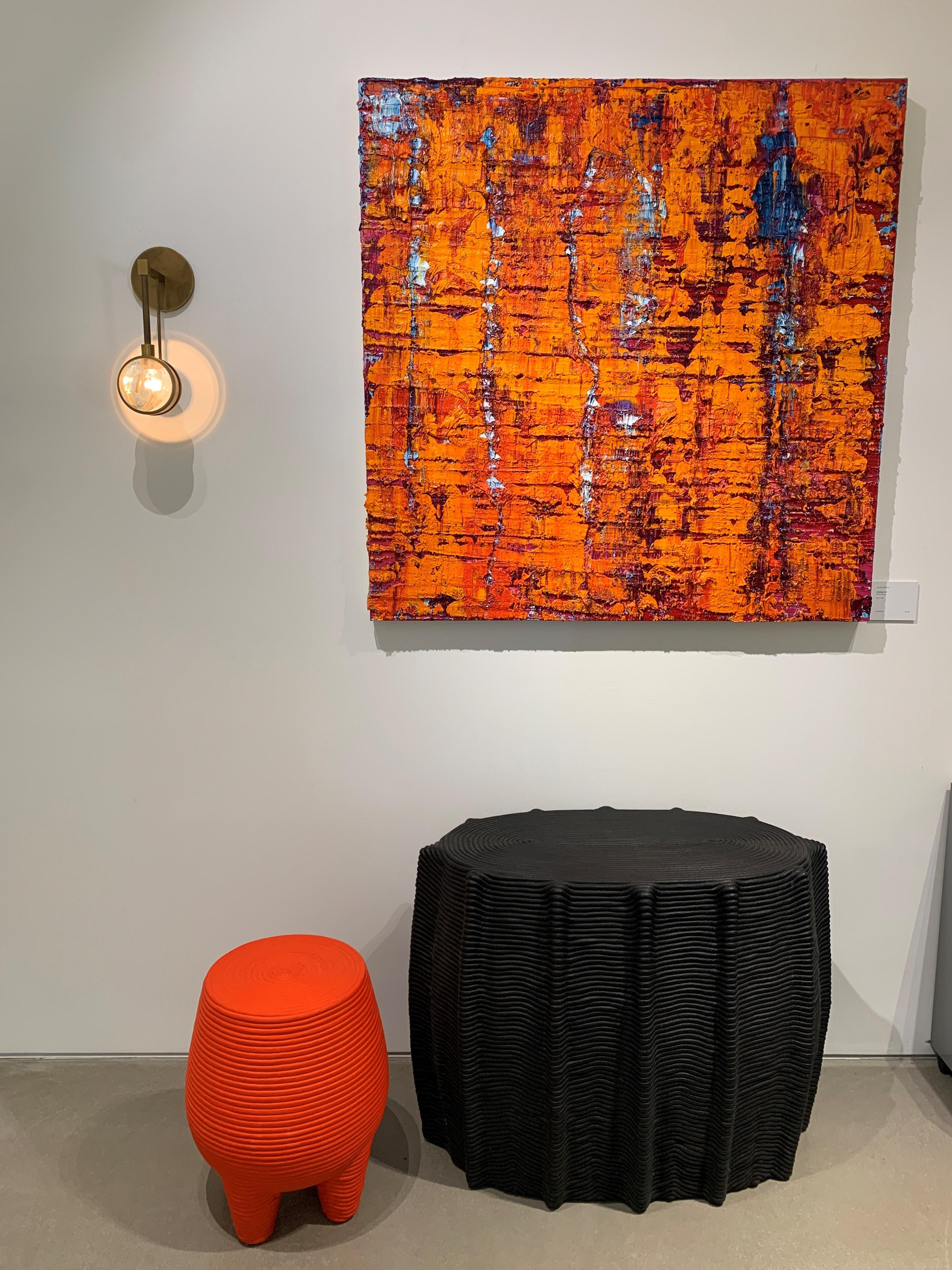 Modern HOLLY HUNT Mivale HH024303 Side Table in Black Cord by Christian Astuguevieille