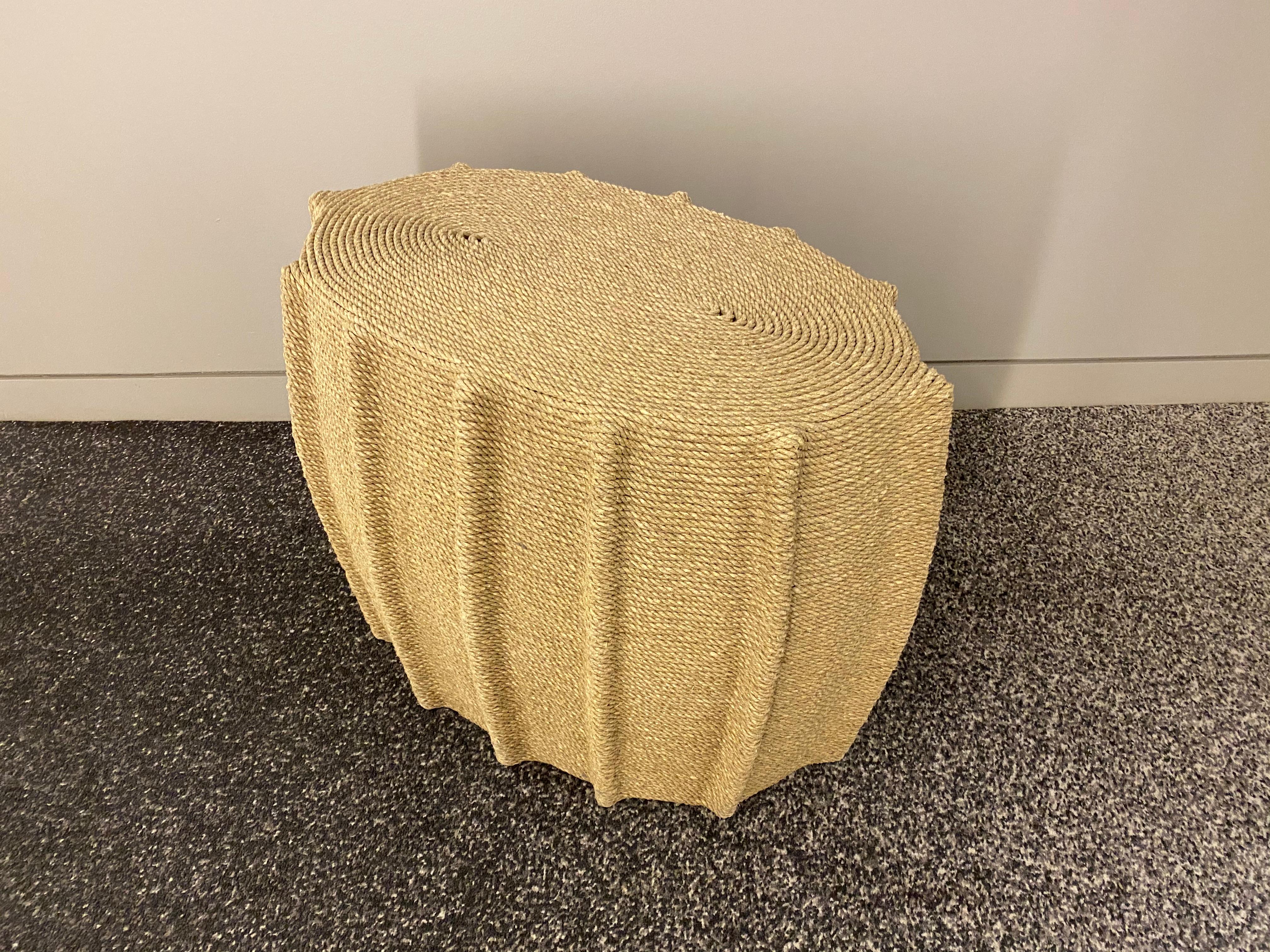 HOLLY HUNT Mivale occassiona side table in natural hemp rope by Christian Astuguevieille

Additional Information:
Materials: Natural Hemp Rope
Dimensions: 33.5 W x 19.7 D x 25.6 H inch
Available in other finish options: Ceruleum Blue Cotton