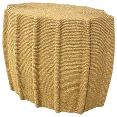 HOLLY HUNT Mivale Occasional Table in Hemp Rope by Christian Astuguevieille