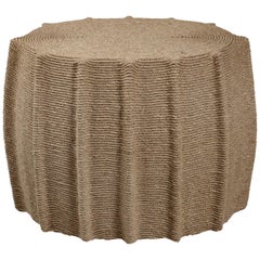 HOLLY HUNT Mivale Occasional Table in Hemp Rope by Christian Astuguevieille