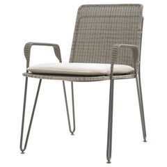 HOLLY HUNT Outdoor Pelican Dining Chair with Oyster Base Finish