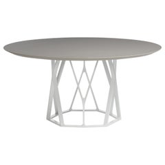 HOLLY HUNT Outdoor Reef Dining Table with Pearl Frame & Belgium Fog Stone Top