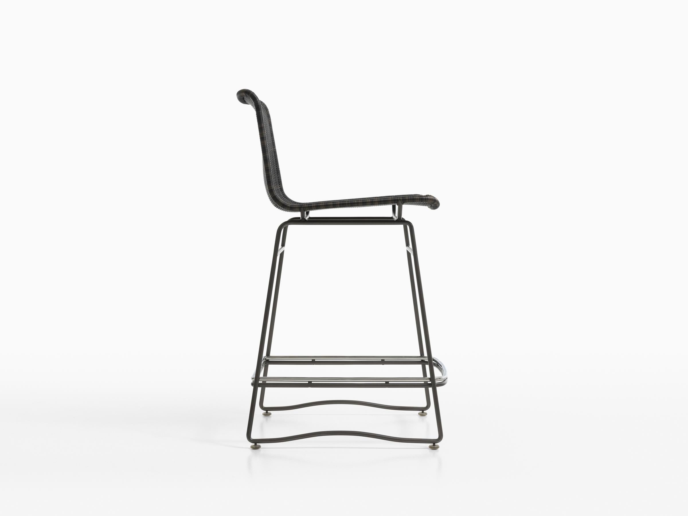 Holly Hunt Pelican counter stool in basalt powder coated metal legs & woven fiber

Additional Information:
Material: Metal, woven fiber
Frame: Metal 
Frame finish: Basalt powder coated
Seat & back finish: Basalt Woven Fiber
Dimensions: 18 W x