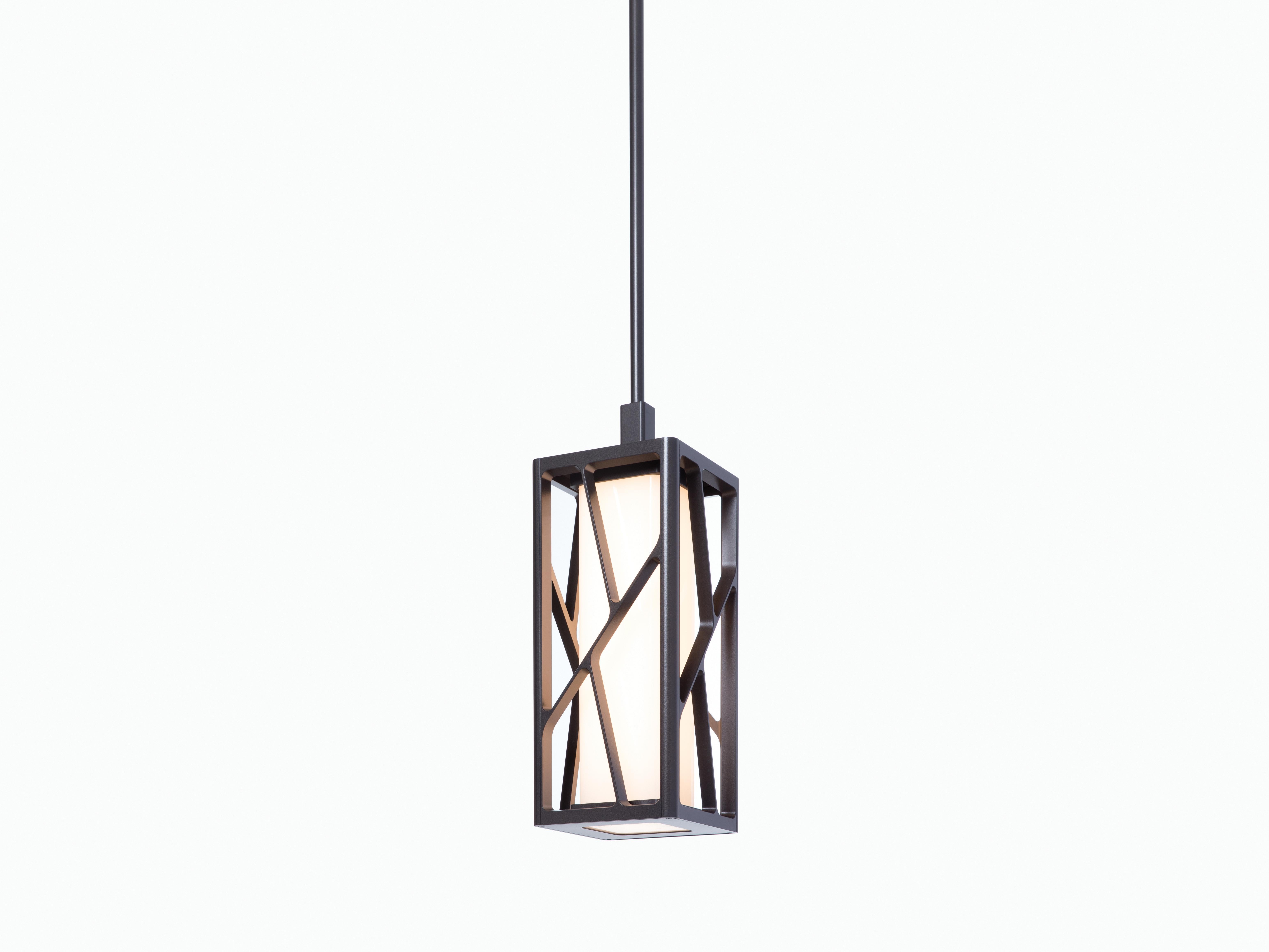 Echoing the geometric frame of our Reef dining table, this pendant is fully dimmable. Its generous scale is ideal for outdoors or grand interiors. The Reef Pendant can stand alone or in a series.

Additional Information:
Structure: Aluminum with