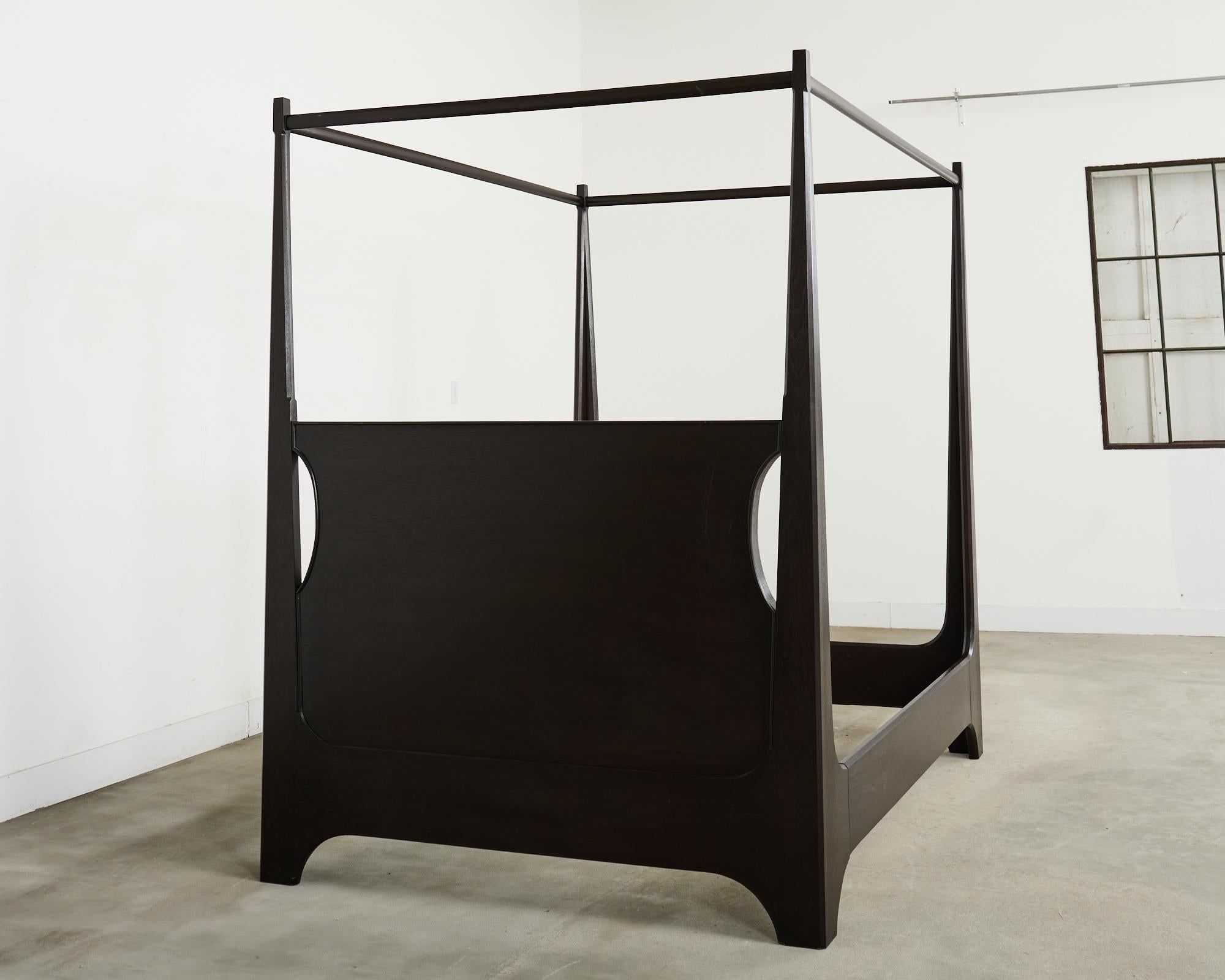Holly Hunt Sorraia Queen Size Walnut Canopy Bed For Sale 10