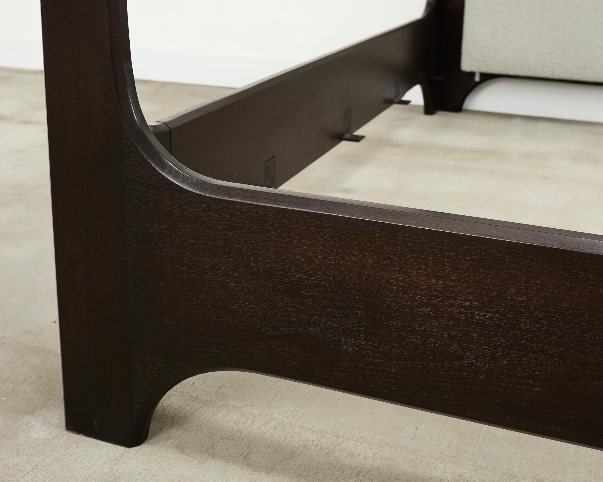 Ebonized Holly Hunt Sorraia Queen Size Walnut Canopy Bed For Sale