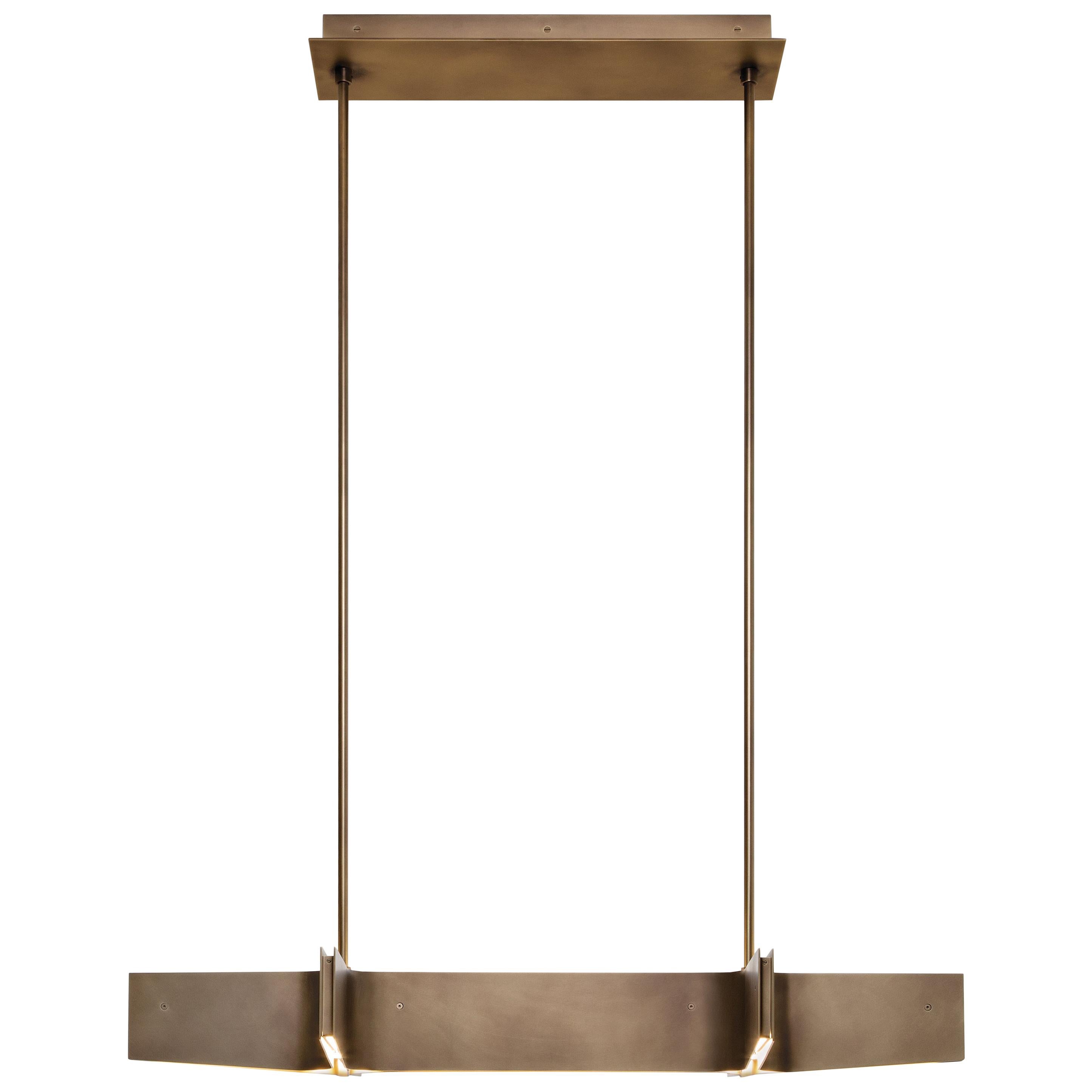 HOLLY HUNT Spanning Hanging Light with Light Bronze Patina Finish