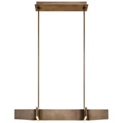 HOLLY HUNT Spanning Hanging Light with Light Bronze Patina Finish
