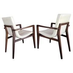 HOLLY HUNT Studio H Leder Scoop Sessel A Paar