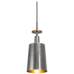 HOLLY HUNT Summit Pendant with Aged Nickel and Golden Bronze Interior Finish