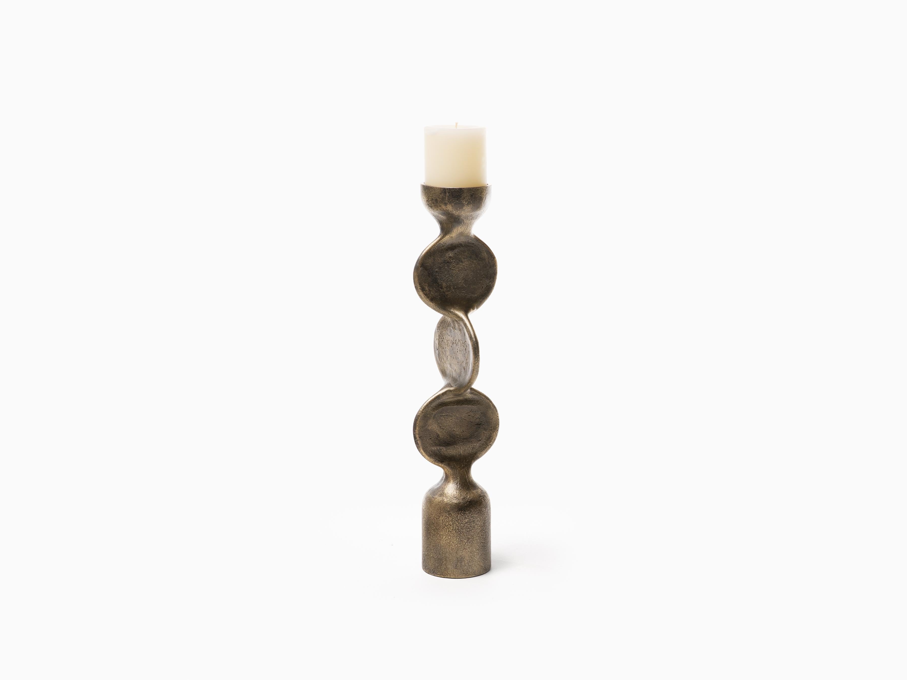 Whether they’re accessorized with candles or left nude as sculpture, the Vinca Candlesticks make a handsome addition to a bookcase, console, or end table. Arrange them in groups, or let their totemic forms stand on their own. > 2.75