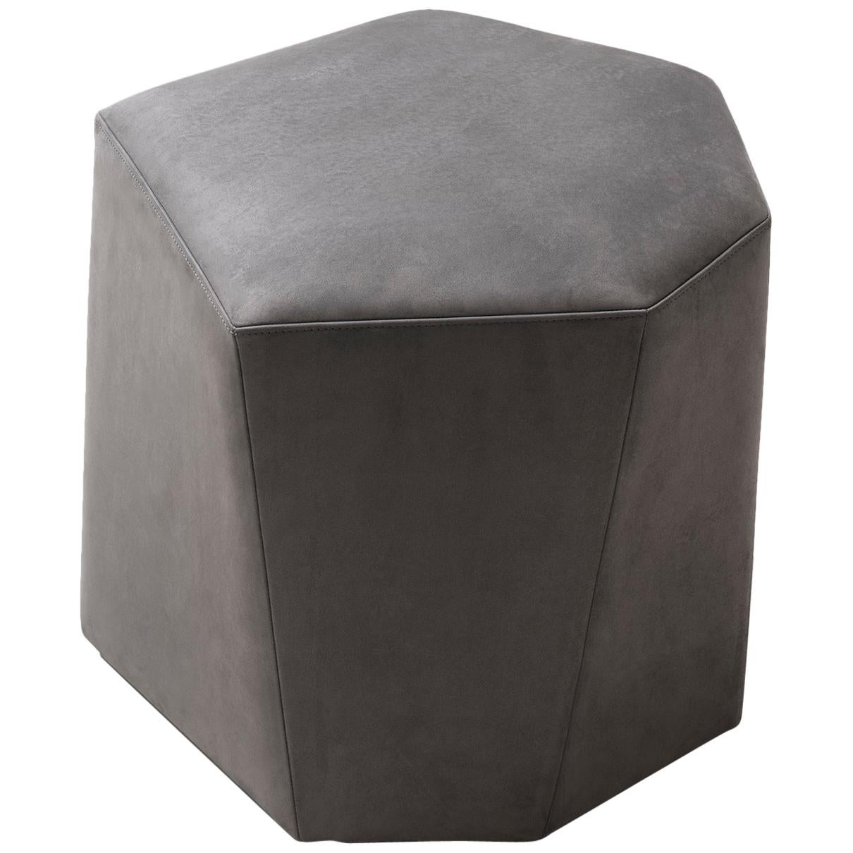 HOLLY HUNT Vrille Ottoman in Elephant Leather