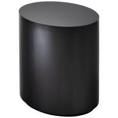 HOLLY HUNT Vulcan Side Table in Black Brass Metal Finish