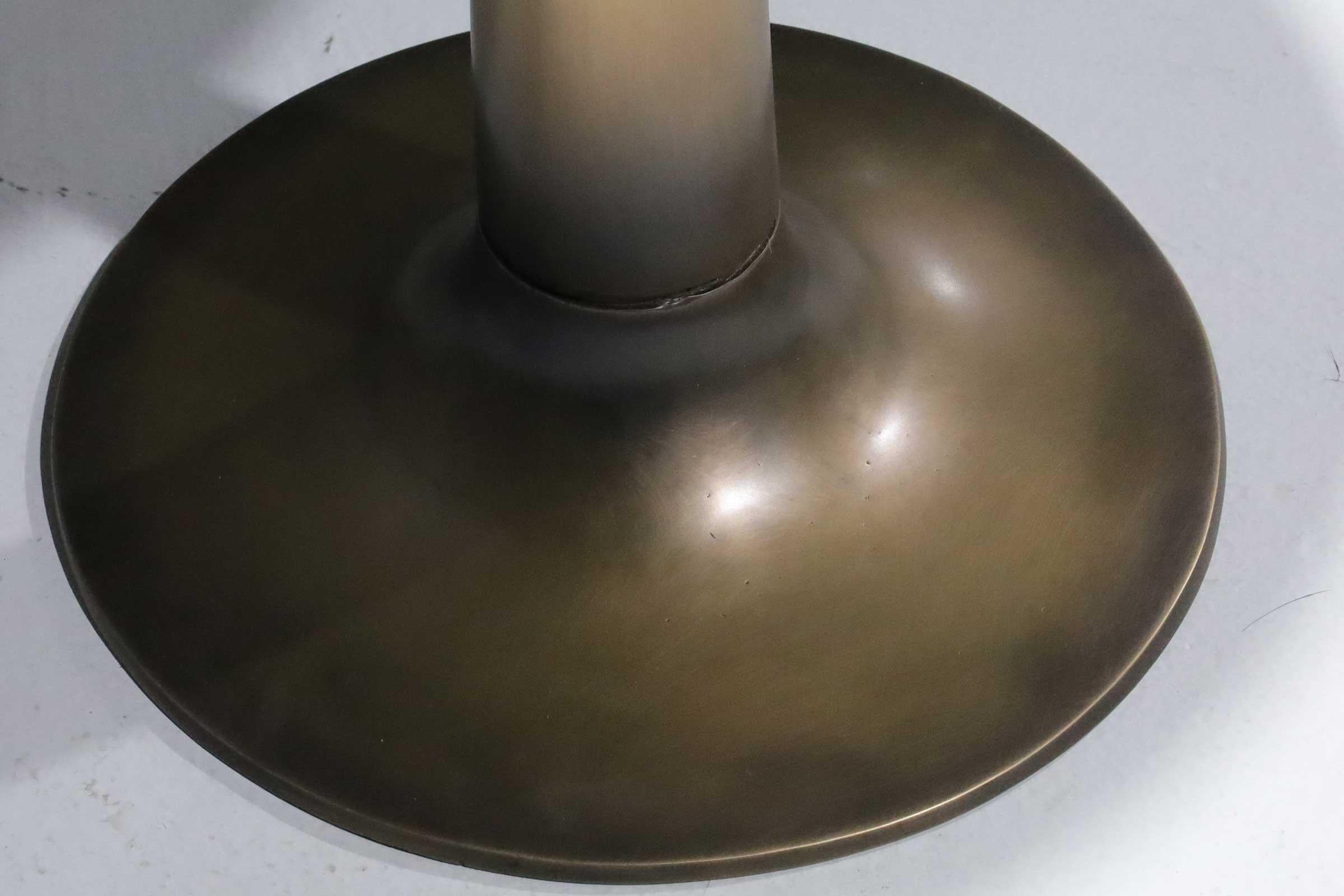 Modern Holly Hunt's Martini Side Table in Bronze and Stone