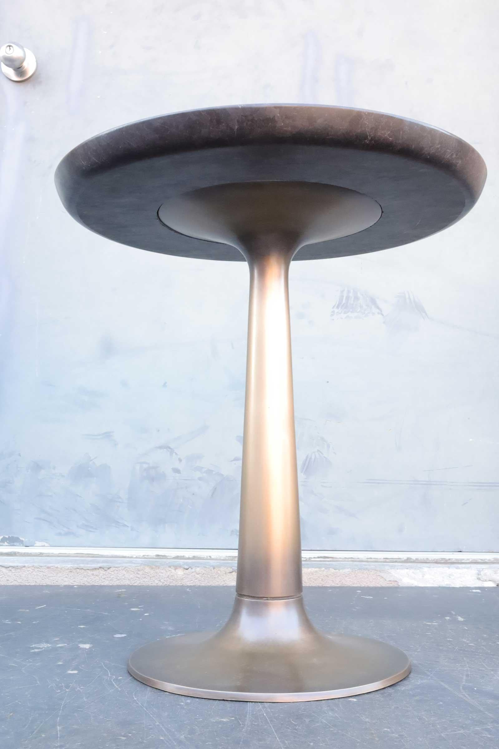 Holly Hunt's Martini Side Table in Bronze and Stone 1