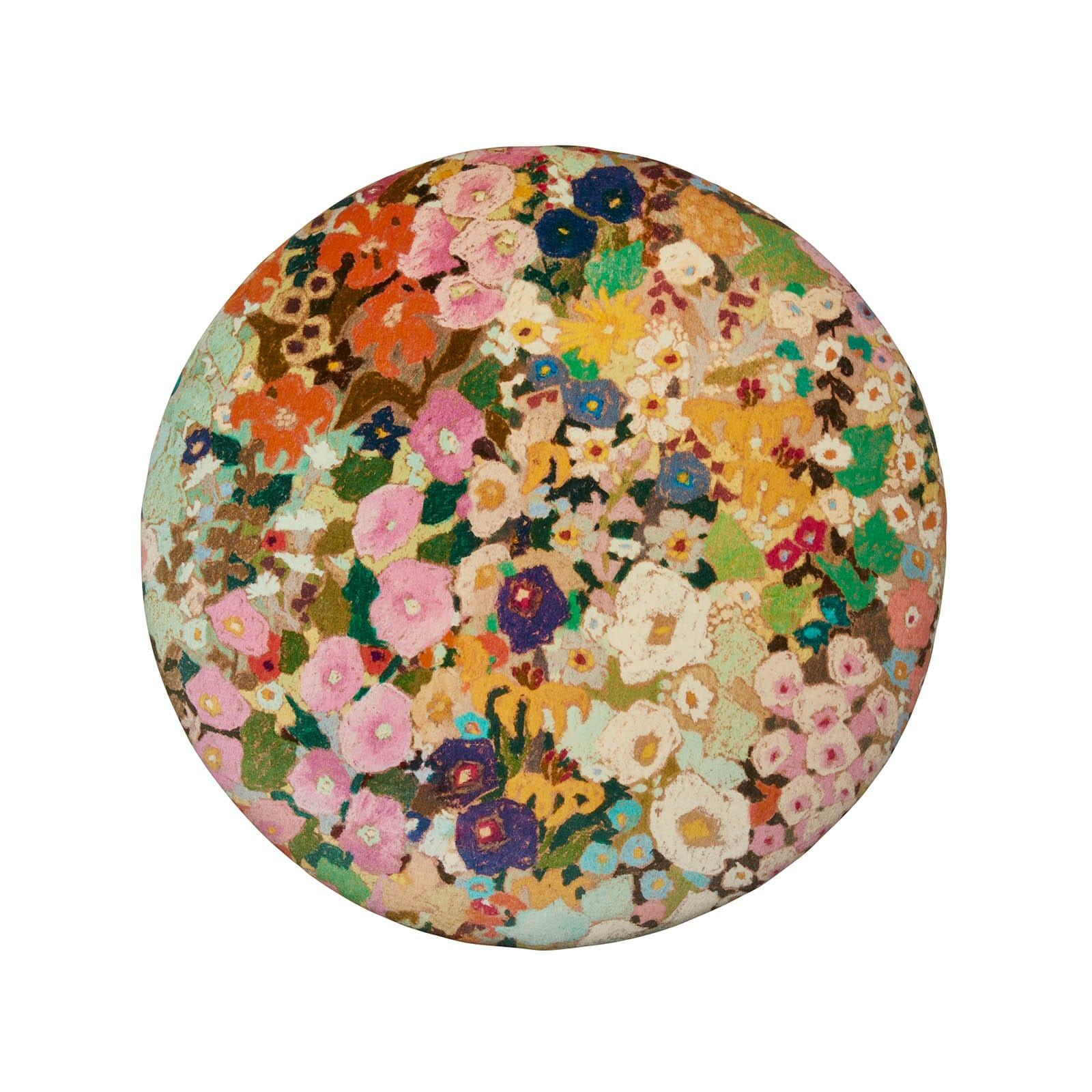 Reminiscent of the lush colour and luminous cheerfulness found in Gustav Klimt's paintings of flower gardens, HOLLYHOCKS was created especially for House of Hackney by American artist Kerry Simmons, based on her own work of the same name. Blossoming