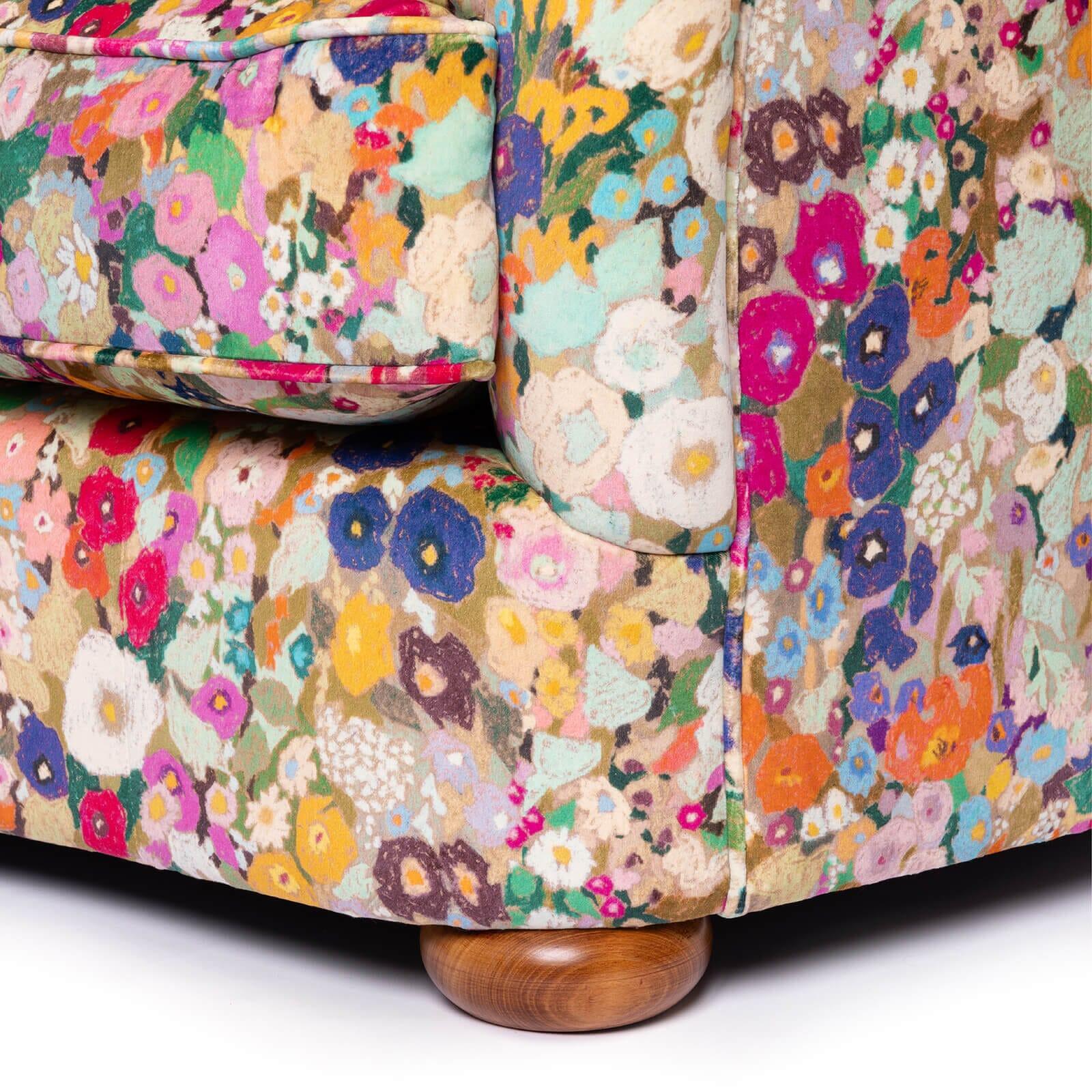 Britannique Canapé 3 places Vesper en velours HOLLYHOCKS, printemps en vente