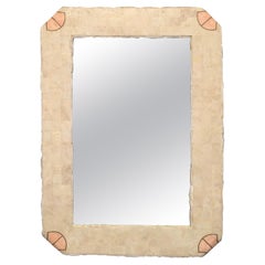 Hollywod Regency Maitland-Smith Tessellated Stone Over Wood & Brass Wall Mirror