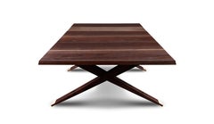 "Hollywood" Coffee Table in Smoked Walnut and Etched Bronze by Studio Roeper