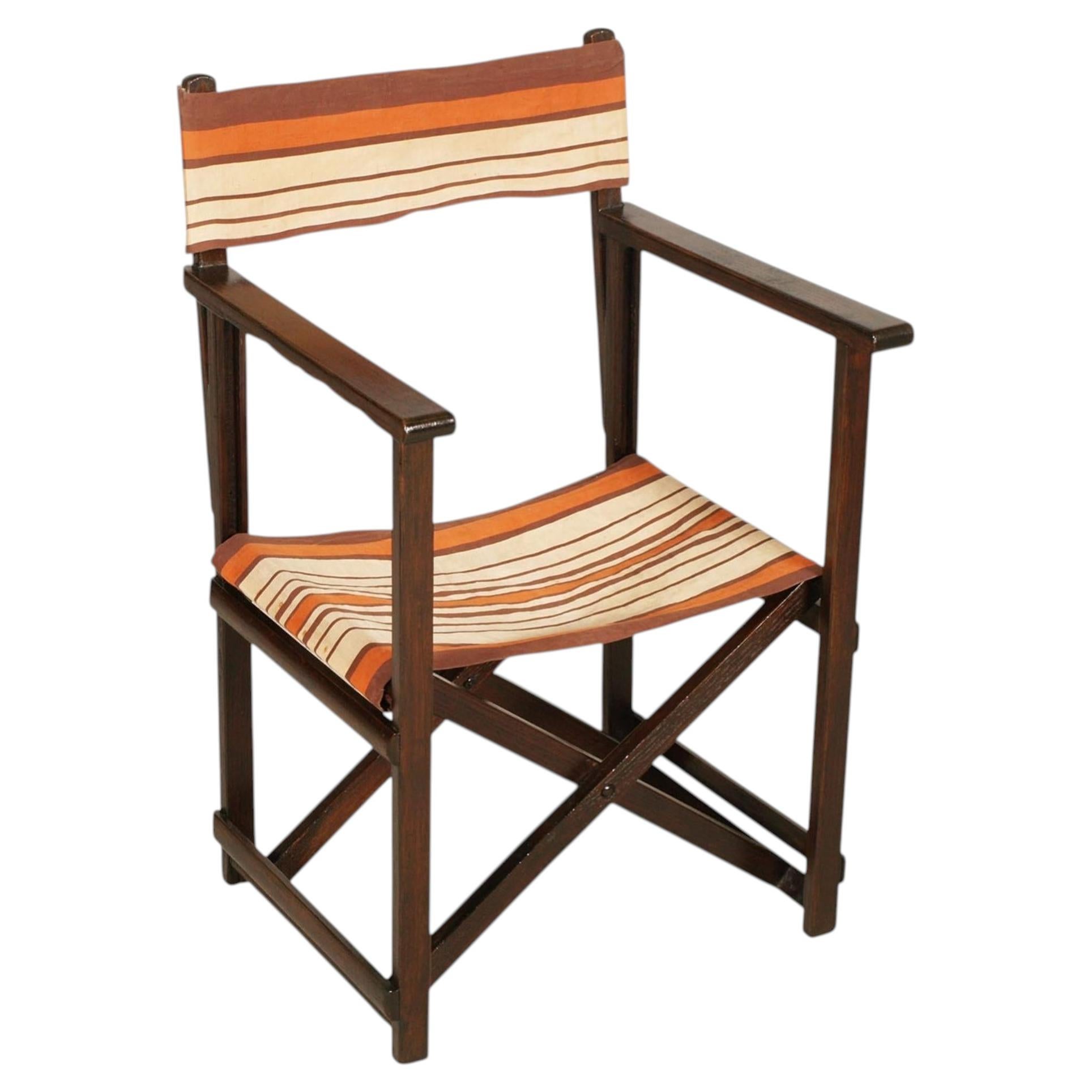 Hollywood Folding Chair by Carlo Hauner for Reguitti, Italy, 1970s , in Walnut