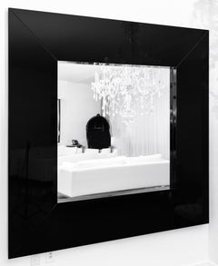 Hollywood Glam Monumental Black Lacquer Mirror