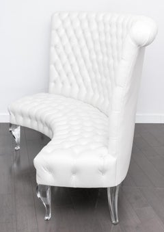 Hollywood Glam Vegan Leather and Gem Set Banquette