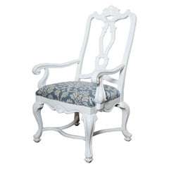 Hollywood Glam White Lacquered Armchair