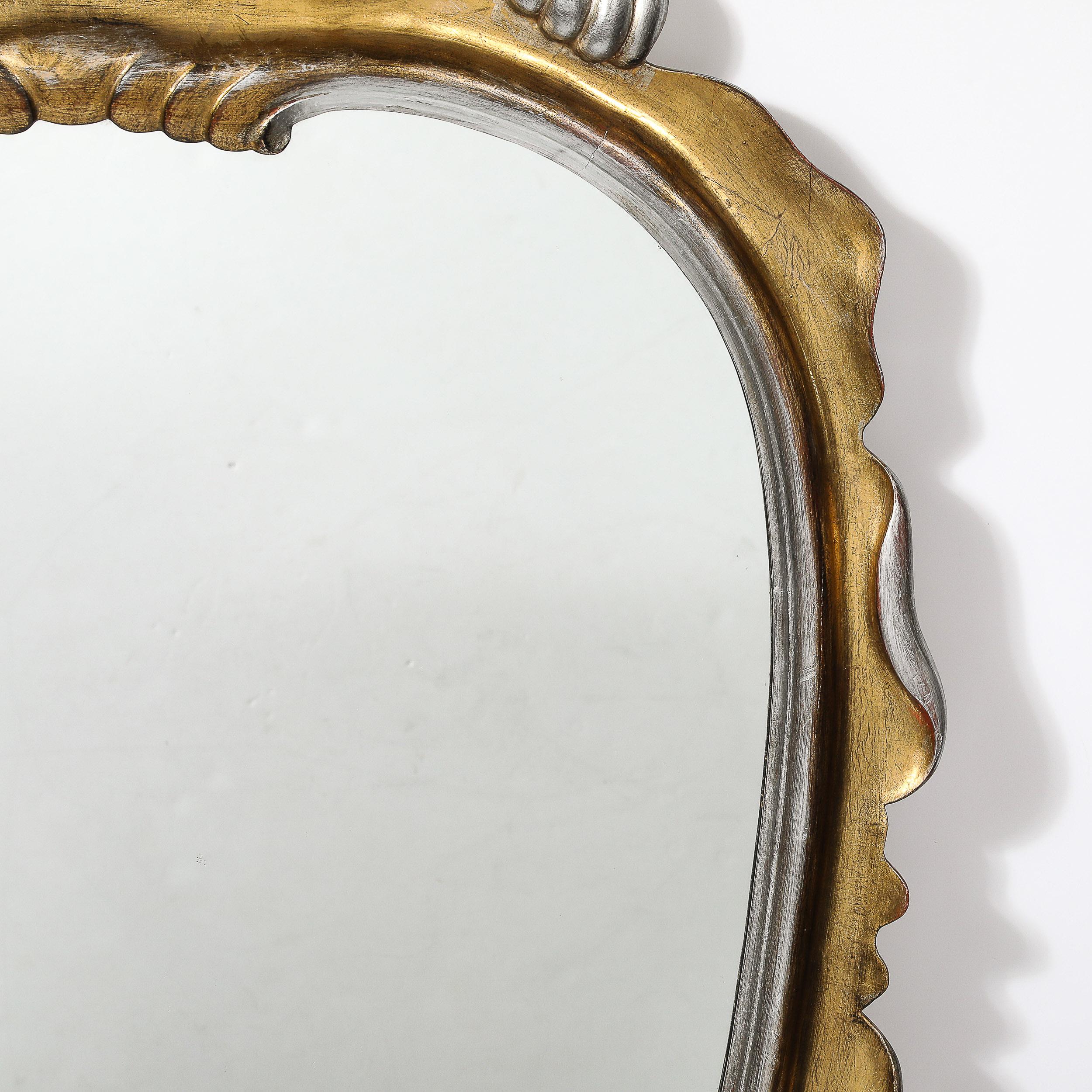 Hollywood Gold und Silber Vergoldeter Holzspiegel von Dorothy Draper im Zustand „Hervorragend“ im Angebot in New York, NY