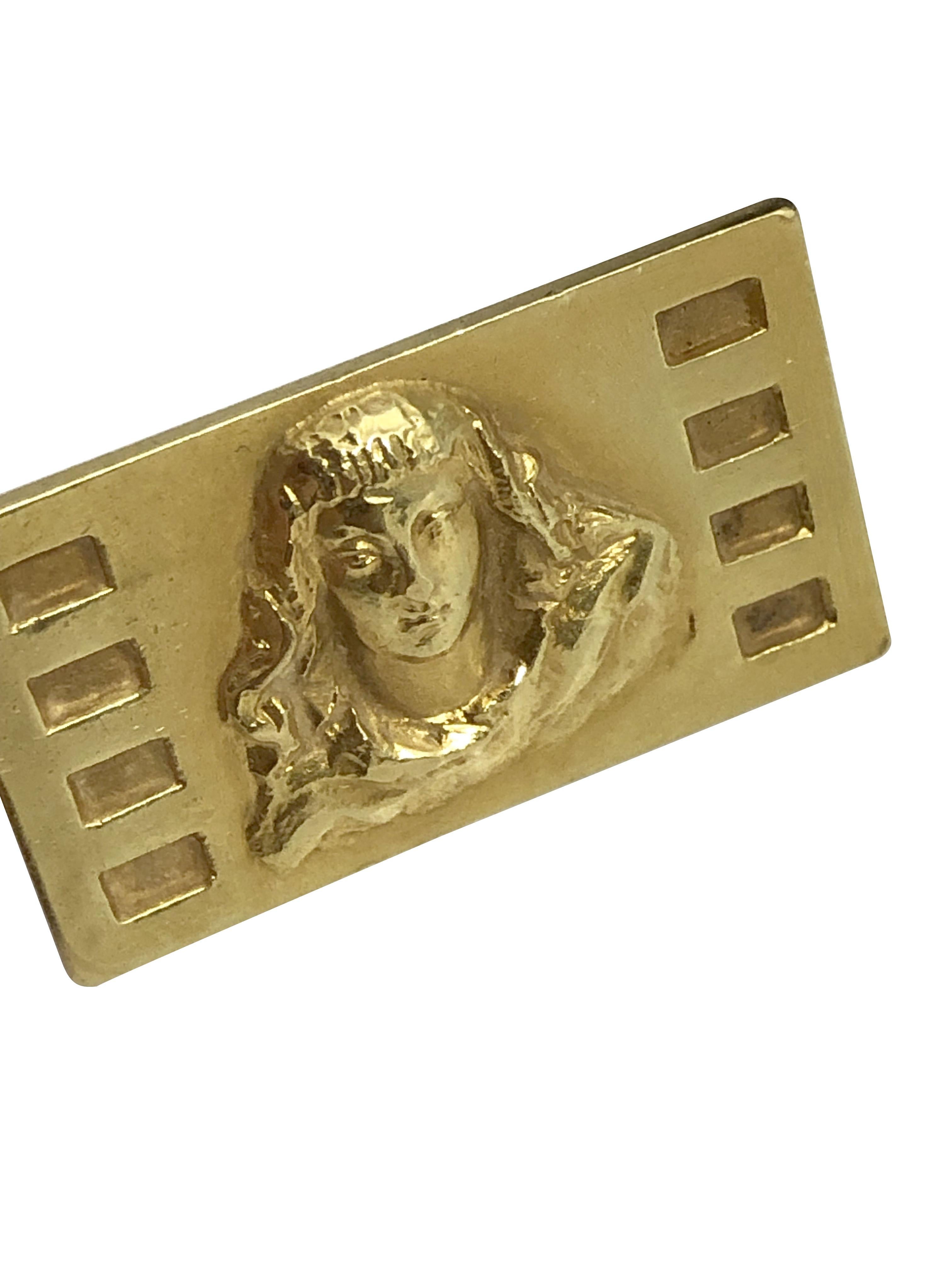 da uomo o donna Ciondolo con premio di presentazione del cinema francese in oro dell'icona di Hollywood Gloria Swanson in vendita