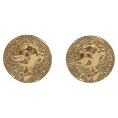 Hollywood Icon Jerry Lewis Owned and Worn Movie Related Yellow Gold Cuff links